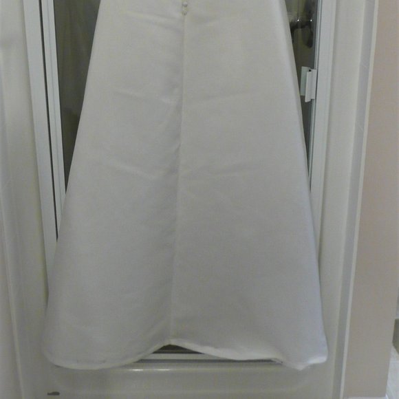 Bella Barmals Wedding Column Dress White Strapless Size 8 Bride - Picture 6 of 12